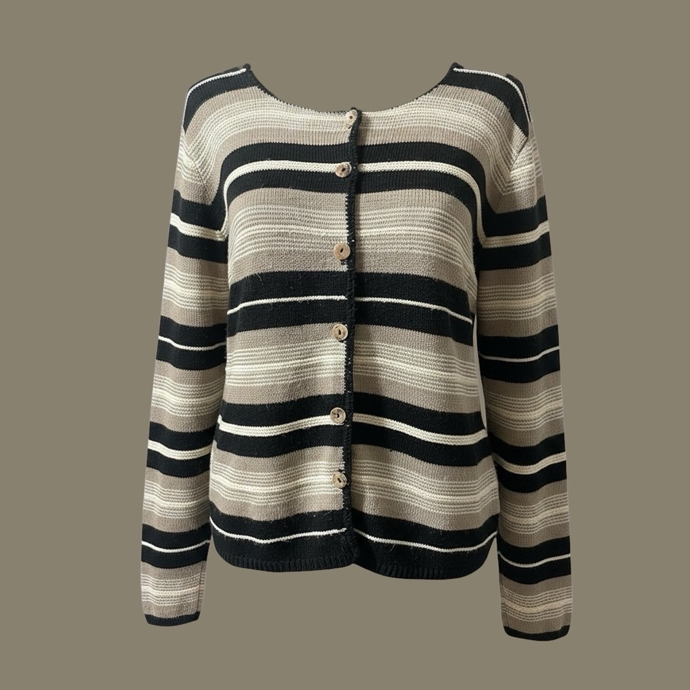 Reba Rose Striped Cardigan